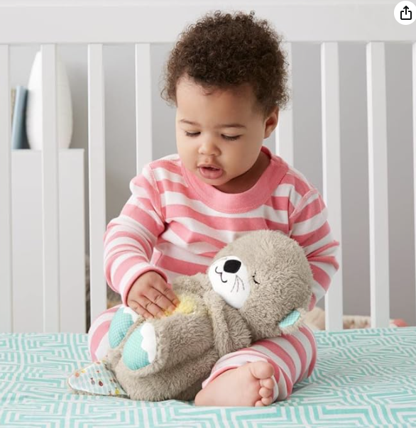 Nutria Calmante 🐻: Peluche Sensorial con Movimiento Rítmico y Sonidos Relajantes para Bebé